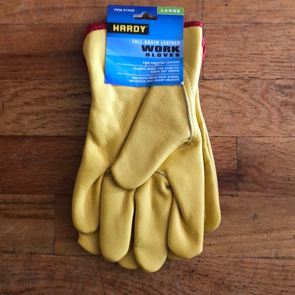 hardy full grain leather work gloves